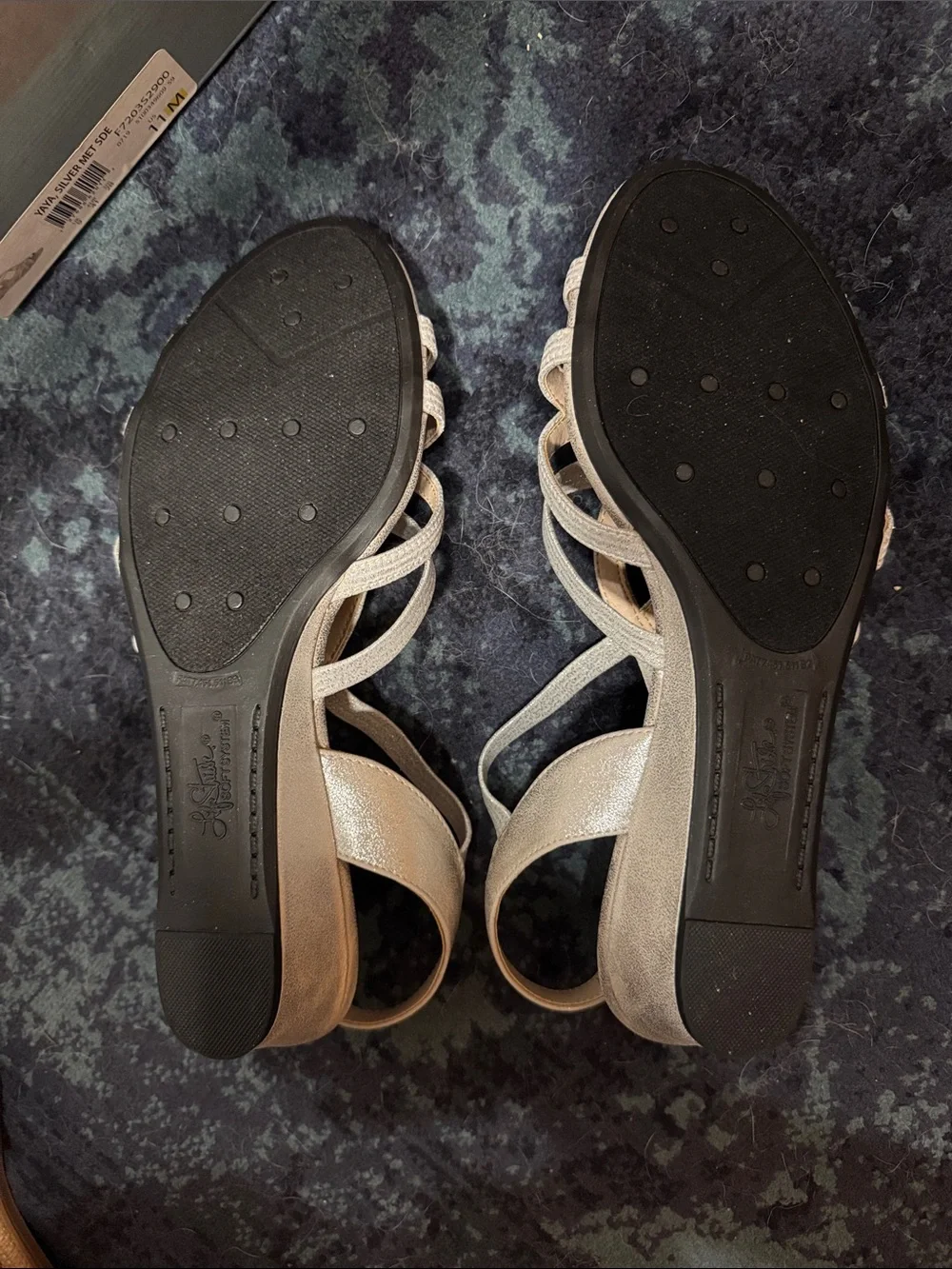 LifeStride Yaya Silver Wedge Sandals - Size 11M NIB NWT - Picture 3 of 6